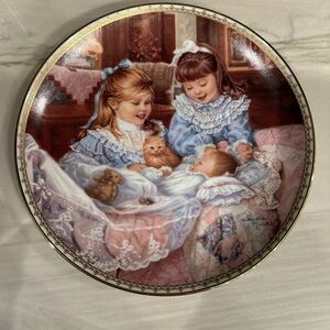 Sandra Kuck Little One Decorative Plate with Children and Pets
